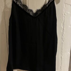 Abercrombie and Fitch - Elegant Black Lace Trim Cami Top